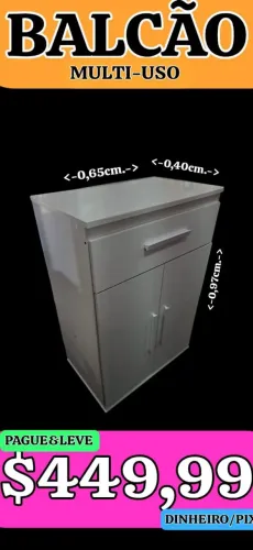 Balcão multi-uso, novo! Leiam:
