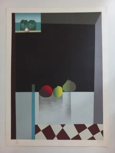 Gravura de Inos Corradin - Quadro em serigrafia 