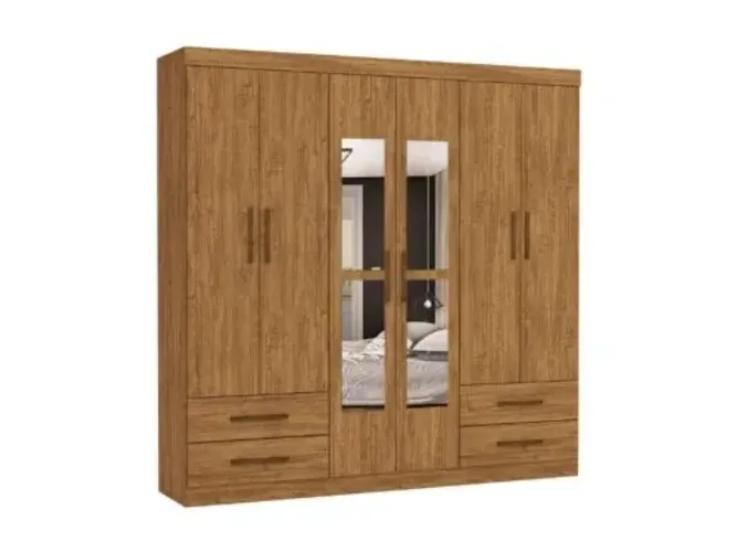 Guarda-Roupa Amadeirado com Espelho !! L182m