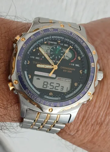 Relógio antigo Chronograph anos 90 raro exemplar de coleção impecável 