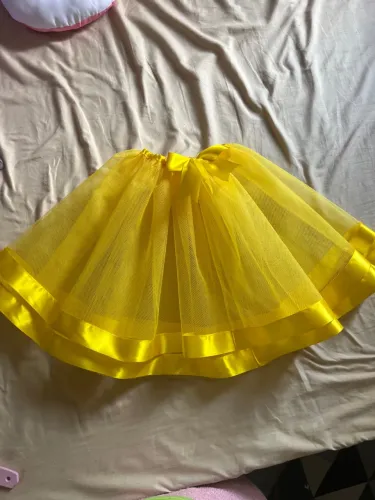 Saia de Tule Amarela para Menina