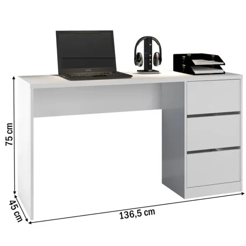 Escrivaninha Branca com Gavetas - Ideal para Home Office