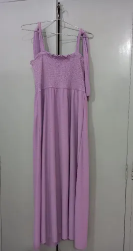 Vestido longo lilás