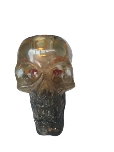 Orgonite Cranio Cristal Quartzo Lemuria, Turmalina Negra