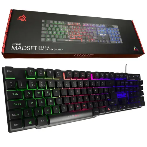 Teclado Gamer Led Rgb Semi Mecânico Usb Knup Kp-2043-A