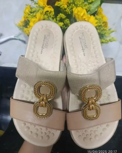 Rasteira Modare Ultra Conforto - Bege - Tamanho 37.