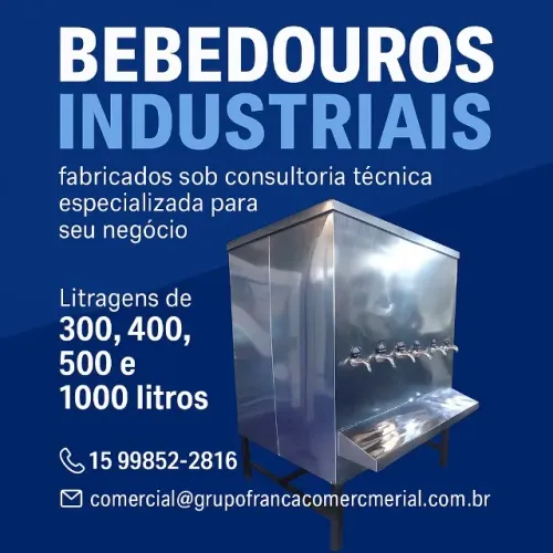 Bebedouro Industrial 300 / 400 e 500 Litros 