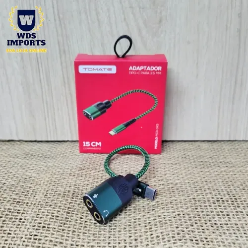 Cabo Adaptador Fone e Microfone Tipo C X 2x P2 3.5mm