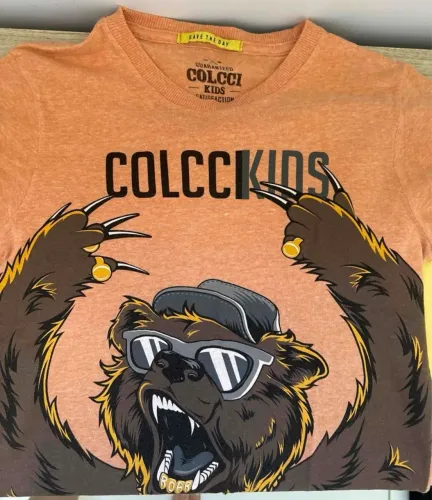Camiseta Colcci Kids com Estampa de Urso
