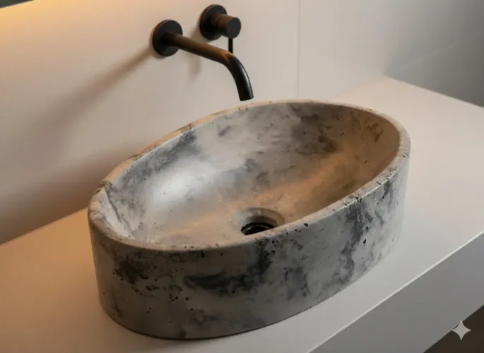 Cuba banheiro efeito marmorizado