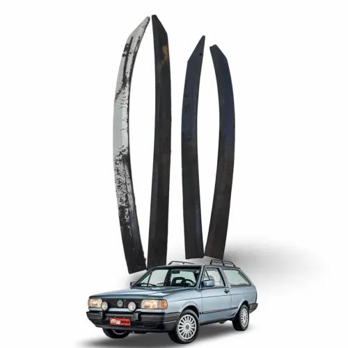 Borracha paralama parachoque original Gol quadrado CL GL GTS GTI Kit 4 peças
