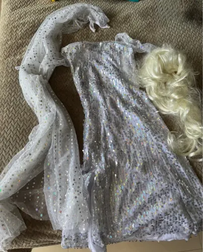 Fantasia de Elsa Frozen Infantil - Tamanho 140