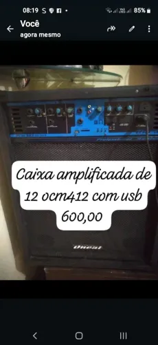 Caixa amplificada 12 ocm412 com usb