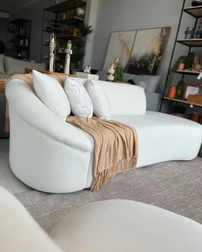 Sofá Branco Moderno para Sala de Estar
