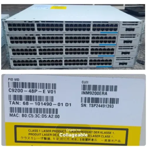 Switch cisco C9200-48PXG-E 48Portas 1G Full PoE+ Layer 3 uplink 25G