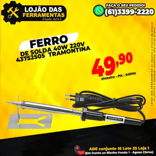 Ferro de Solda 40w 220v 43752505 Tramontina