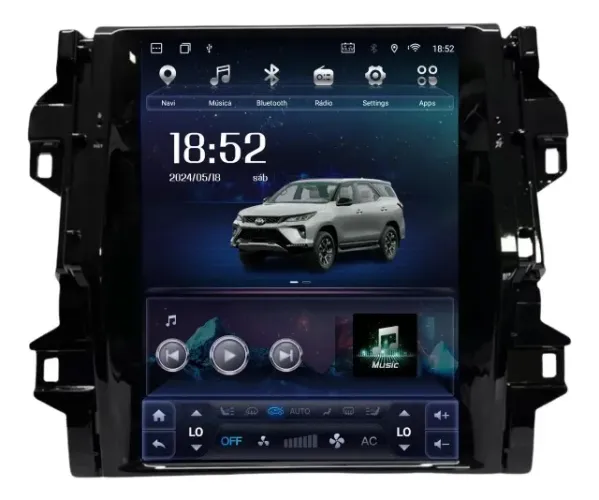 Central Multimídia Toyota Sw4 12'' 2017 A 2025 - Uppertech
