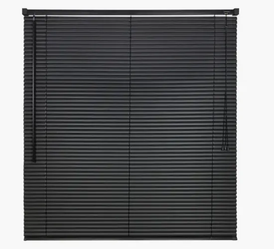 Persiana 25mm 120x130 Horizontal PVC Lisa Preto