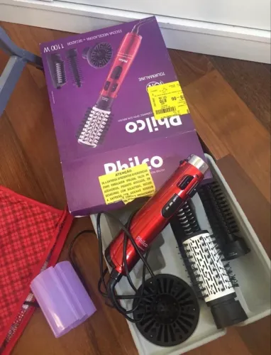 escova secador rotativa para cabelos modeladora