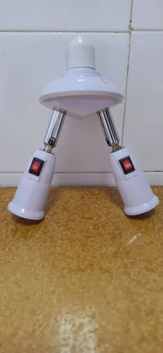 Adaptador Duplo para Lâmpadas com Interruptor