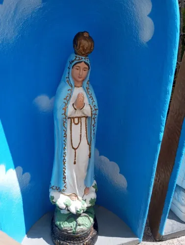 Estátua de Nossa Senhora fatima em concreto cimento 60cm
