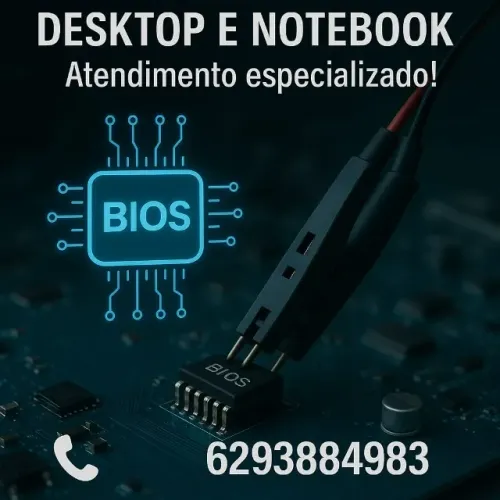gravação de bios em notebook e desktops