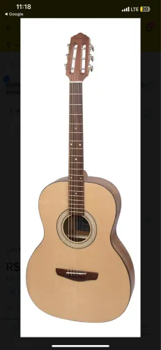 Violão Giannini Fk3 Goal Eq Ns Aço Elétrico Gonçalo Alves Natural Direita