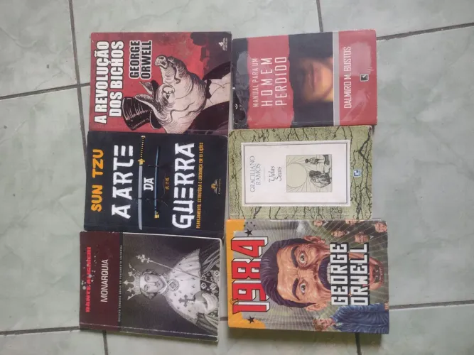 6 livros por 20$ reais
