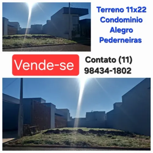 Vende-se Terreno Condomínio Alegro Pederneiras
