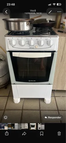 Fogão atlas 4 bocas elétrico funcionando!