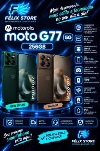 Moto G77 5G 256GB | Conectividade 5G, Desempenho Potente e Entrega Disponível