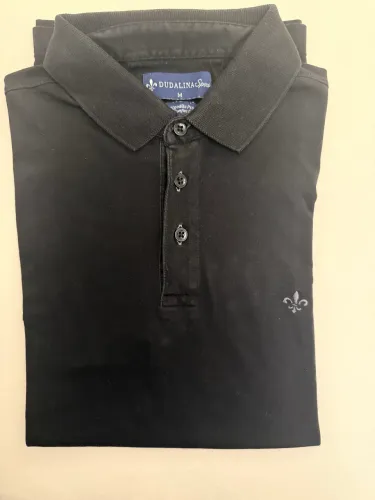 Camiseta polo Dudalina manga curta preta