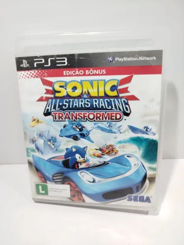 Jogo Sonic ALL Star Racing Transformers para ps3.