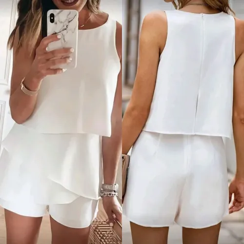 Macaquinho branco M shein