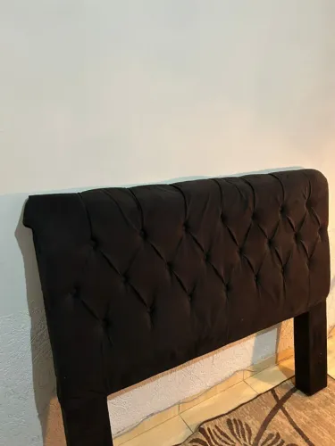 Cabeceira Suede 1,42x1,23 preta