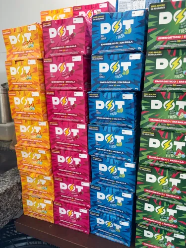 Estoque completo de DOT Energy - 80 displays lacrados. Excelente oportunidade