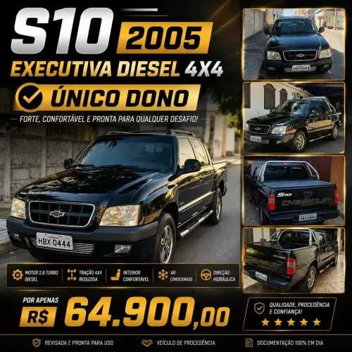 Chevrolet S10 Pick-up Exec. 2.8 4X4 CD TB Int.dies 2005