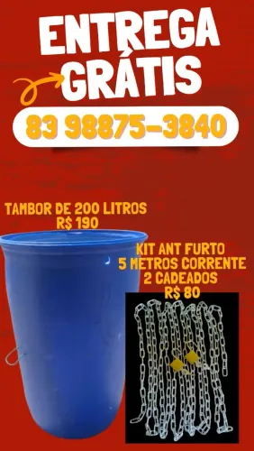 Entrega grátis para grande João pessoa