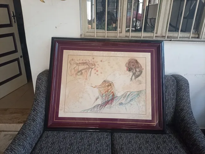 Quadro antigo Guilherme de Faria "Flórida" tiragem 85/175