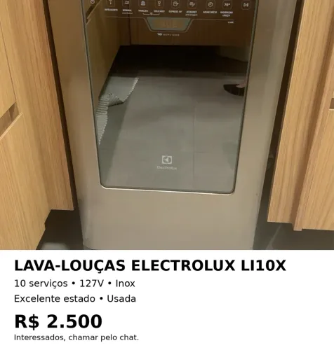 Máquina de lava louças 10 serviços inox