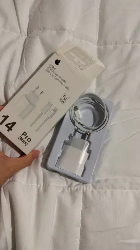 Carregador iPhone primeira linha (cabo + fonte) novo