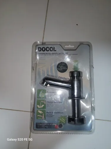Torneira Fechamento Automática Lavatório Mesa Docol Pressmatic Compact Polido Cromo