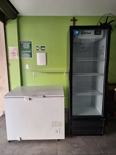 Vendo cervejeira e freezer semi novos
