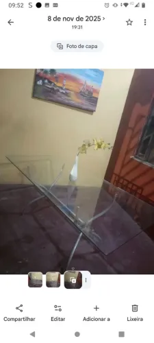 Mesa de vidro 1lagura, por198 comimento