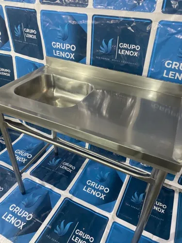 MESA DE INOX COM CUBA 