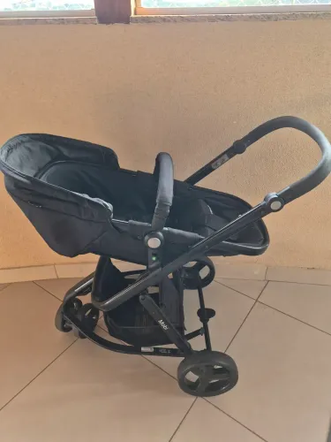 Carrinho de Bebê + Bebê Conforto e Base - Safety 1st Mobi Trio Full Black (Travel System)