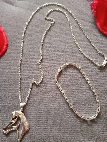 Vendo cordão e pulseira de prata 950