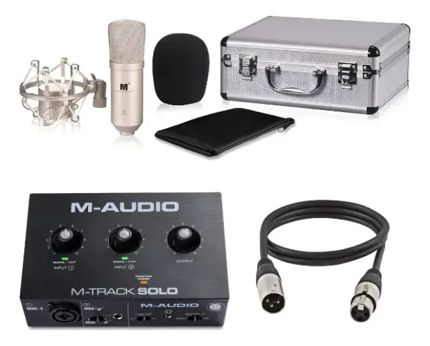 Kit Gravação Profissional M-track Solo + Icon M1