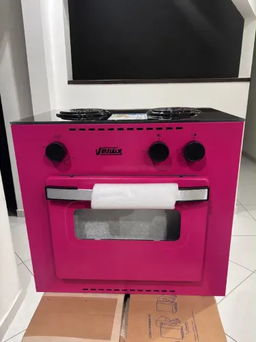 Fogão 2 bocas com forno Venax Mini Cook Pink