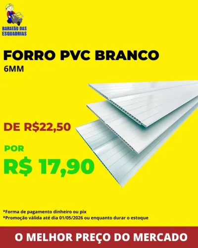 Forro PVC branco - Promoção! 